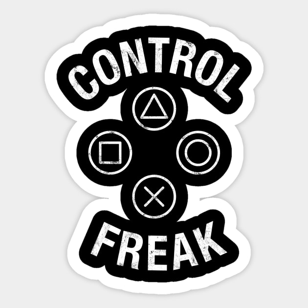 Control Freak Video Game Console Controller Buttons - Game Sticker by cottoncanvas